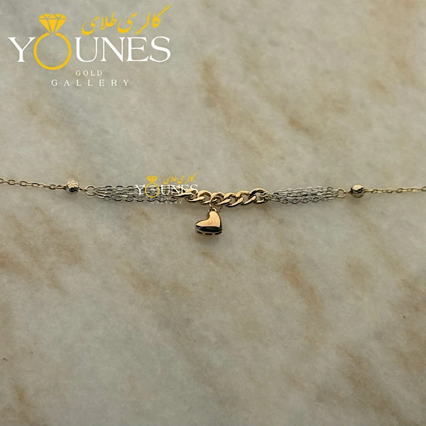 دستبند تمام طلا کارتیر قلبی